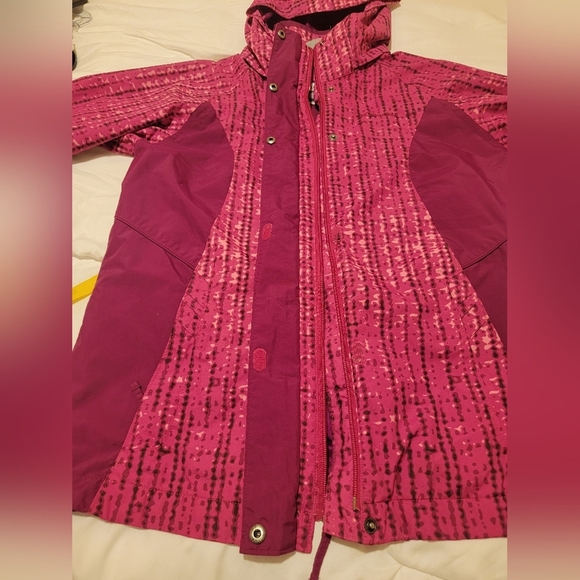 Columbia Jacket Omni Shield Pink HoodedJacket SpringCoat Youth Barbiecore Easter - Picture 8 of 12